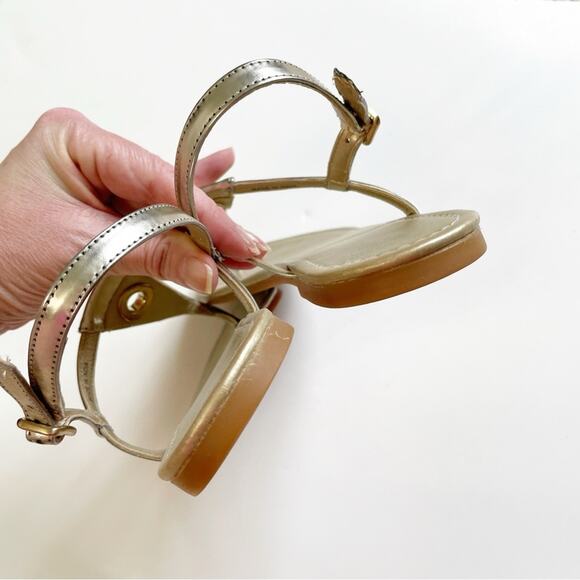 Cole Haan Gold Silver Two Tone Thong Sandal - Picture 5 of 8